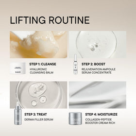 BABOR Doctor Collagen Cream Rich ingredients label highlights hyaluronic acid and squalane for hydration.