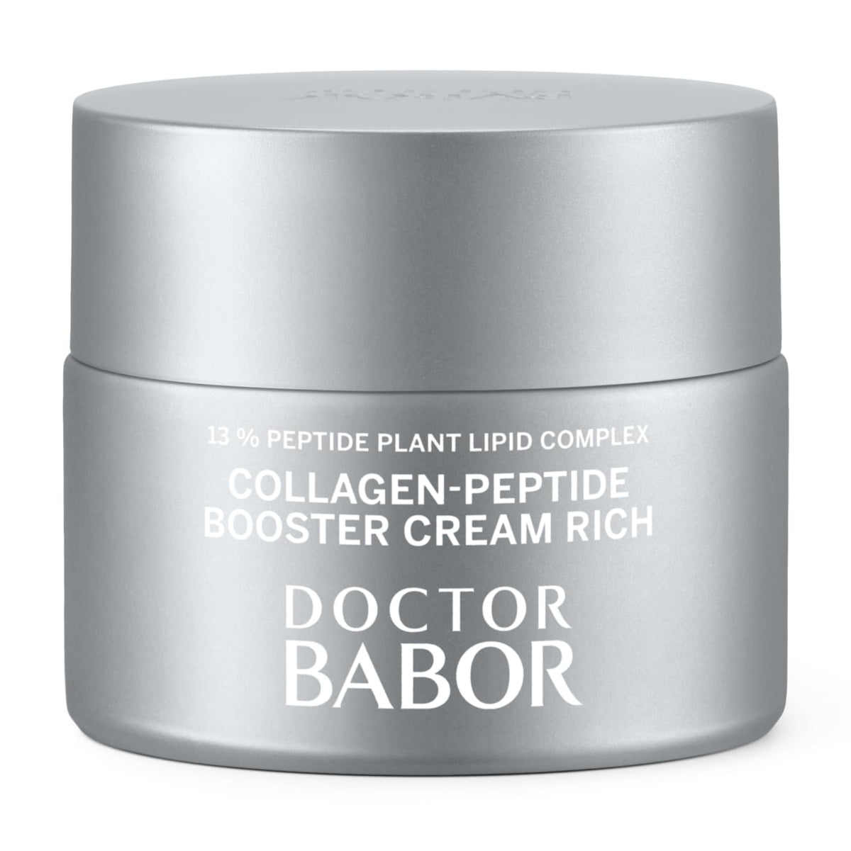BABOR Doctor Collagen Cream Rich jar closeup shows luxurious texture and deep hydration potential.
