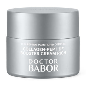 BABOR Doctor Collagen Cream Rich jar closeup shows luxurious texture and deep hydration potential.