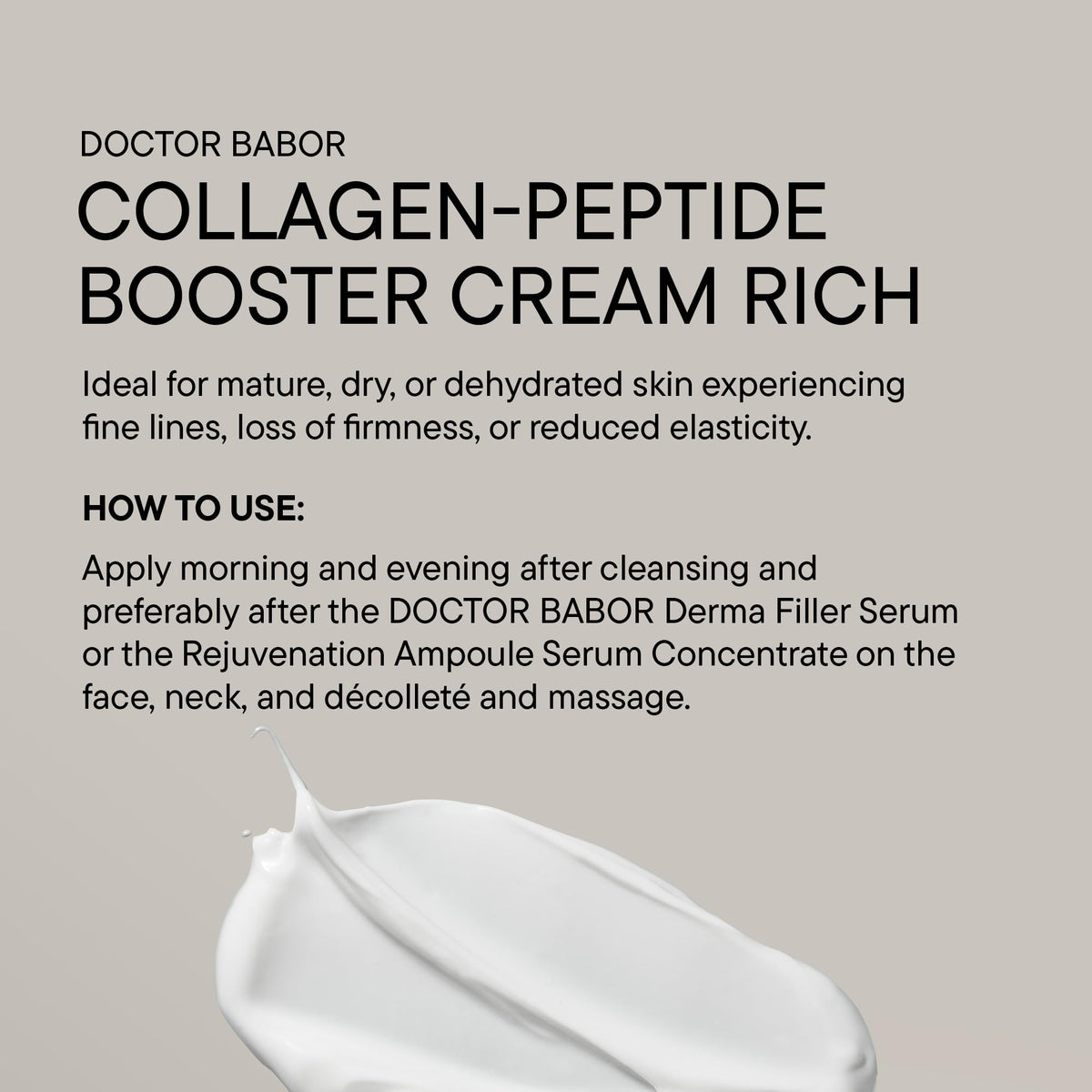 BABOR Doctor Collagen Cream Rich night application scene implies overnight nourishment and renewal.