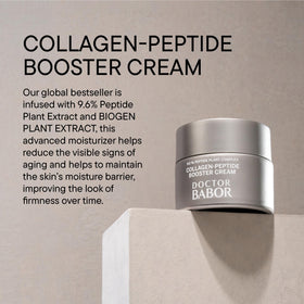 BABOR Doctor Collagen Peptide Booster Cream texture close-up highlighting plumping hydration