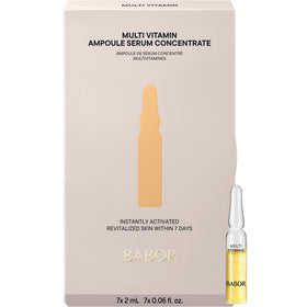 BABOR Multi Vitamin Ampoule Concentrate bottle close-up highlighting brightening potential