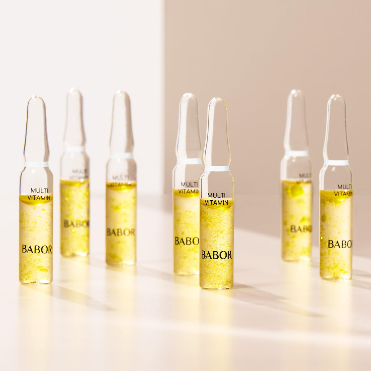 BABOR product display emphasizes hydration and skin barrier support