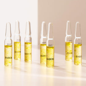 BABOR product display emphasizes hydration and skin barrier support