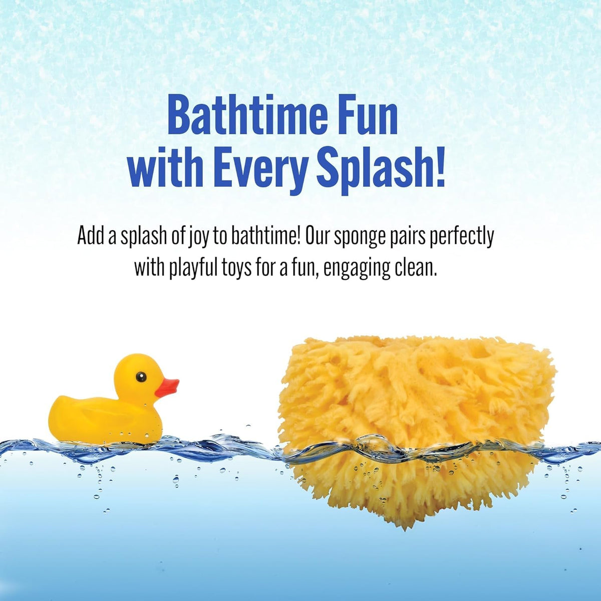 Baby Buddy eco-friendly sponge highlighting hypoallergenic material and natural care.