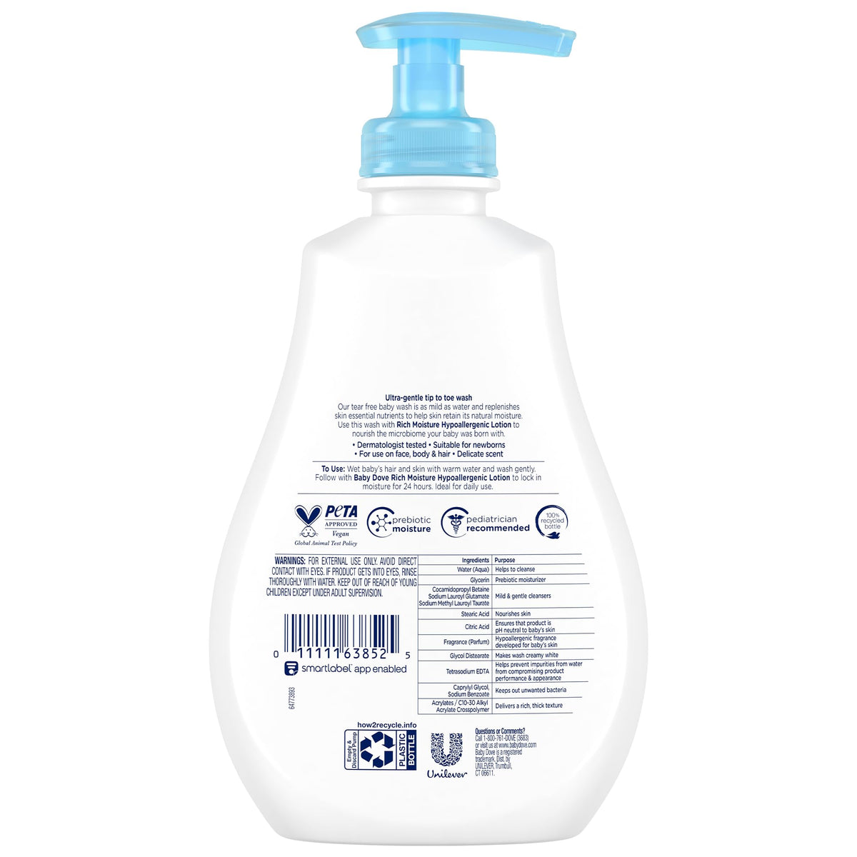 Three-pack display highlights value and hypoallergenic care for newborns.
