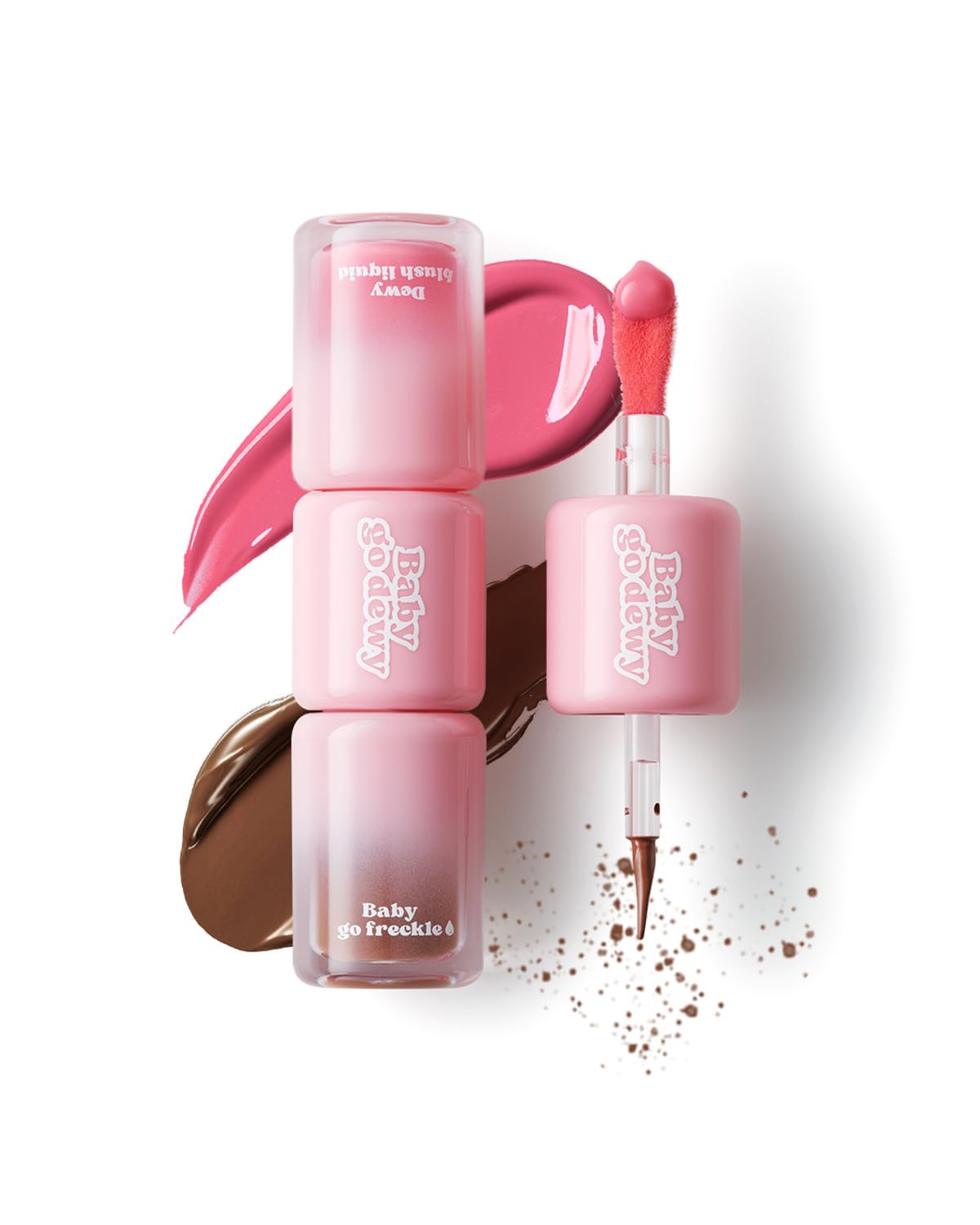 Baby Go Dewy Freckblush dual-ended pen for natural freckles and blush.