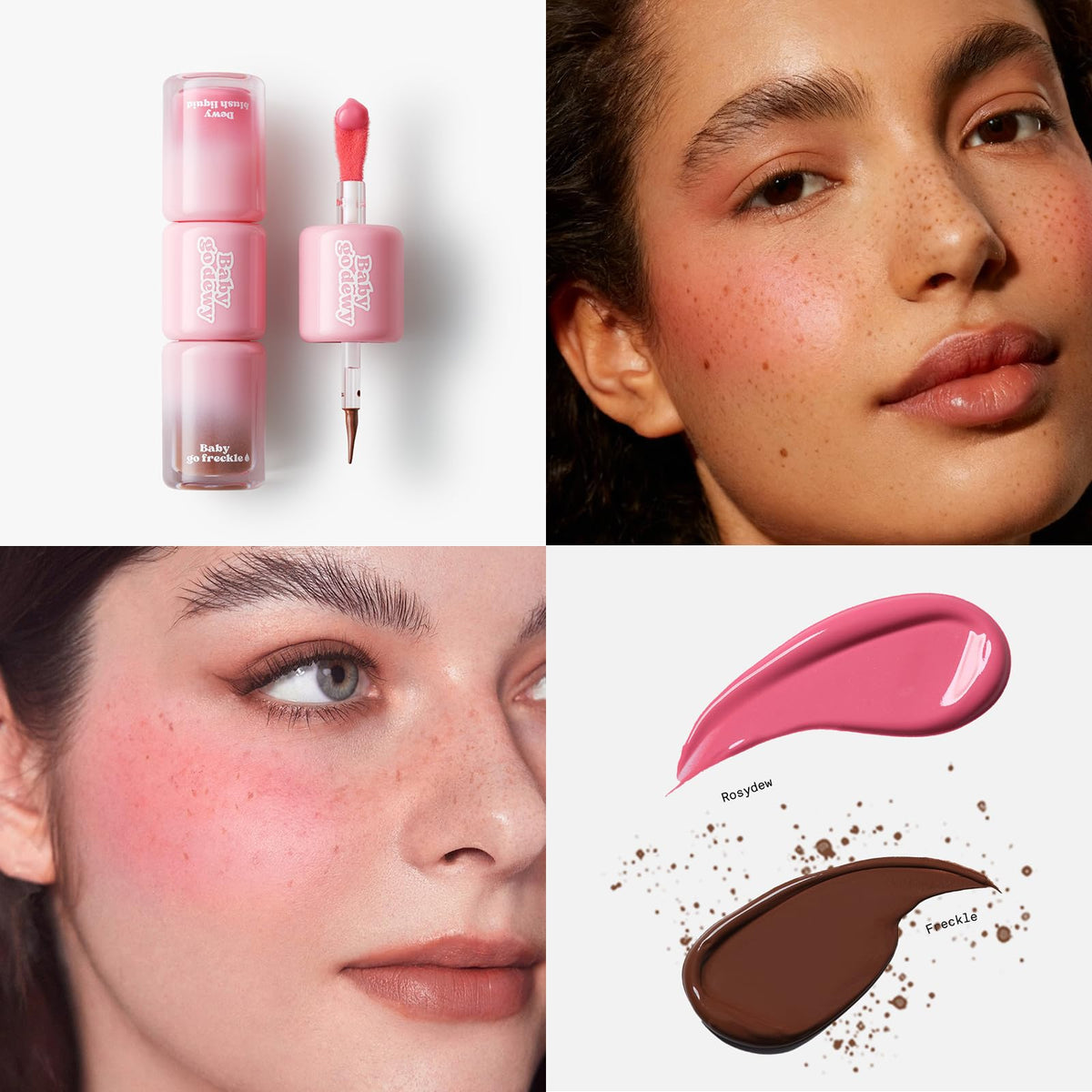 Baby Go Dewy Freckblush freckle dot tip applies natural freckles precisely.