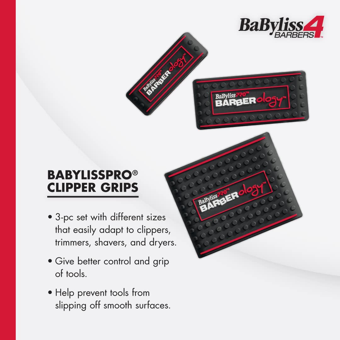 BaBylissPRO Barberology Clipper Grips distinct accents aid quick grip selection during grooming