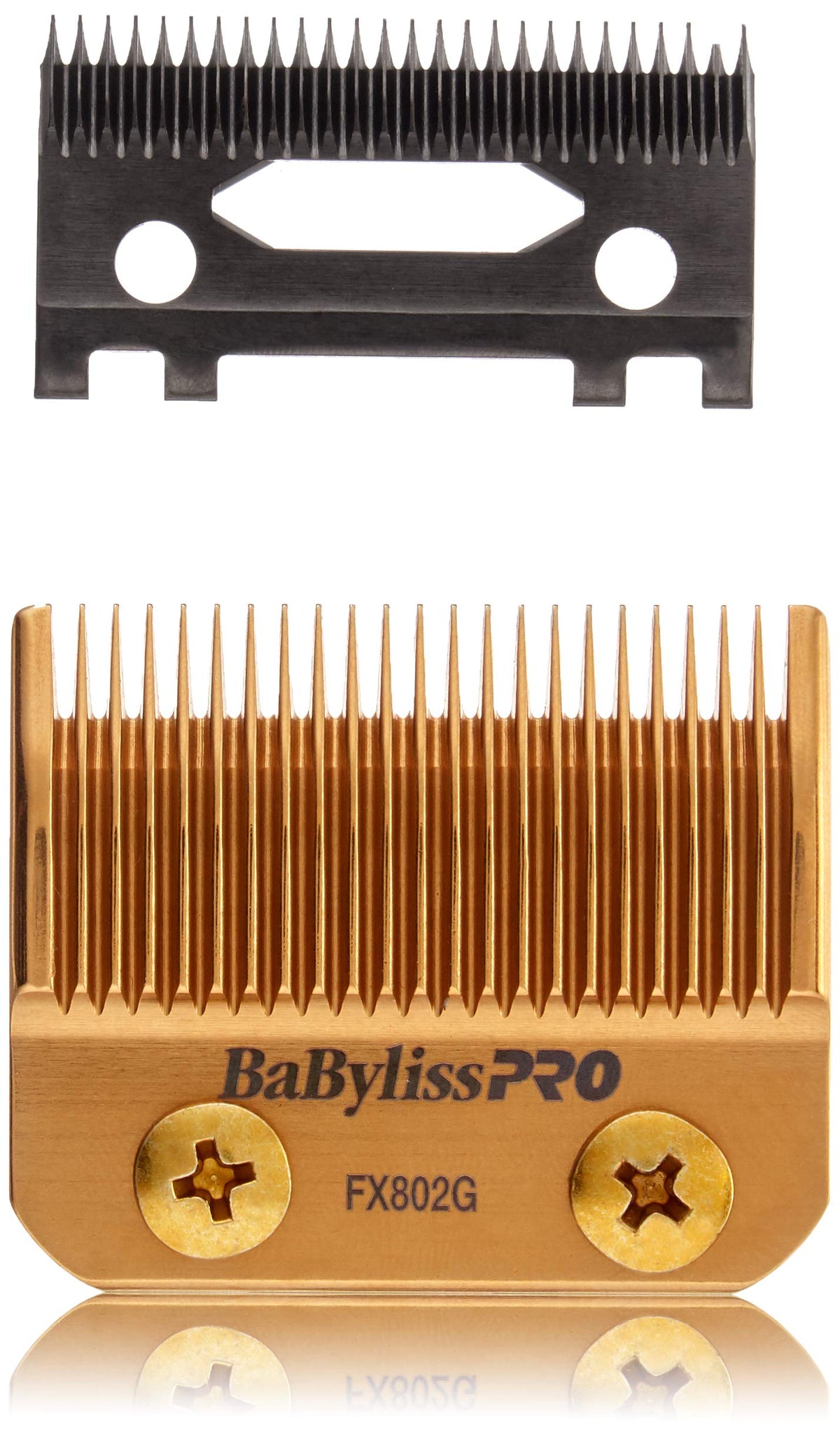 BaBylissPRO Barberology DLC Titanium taper blade FX802G for precise trims.