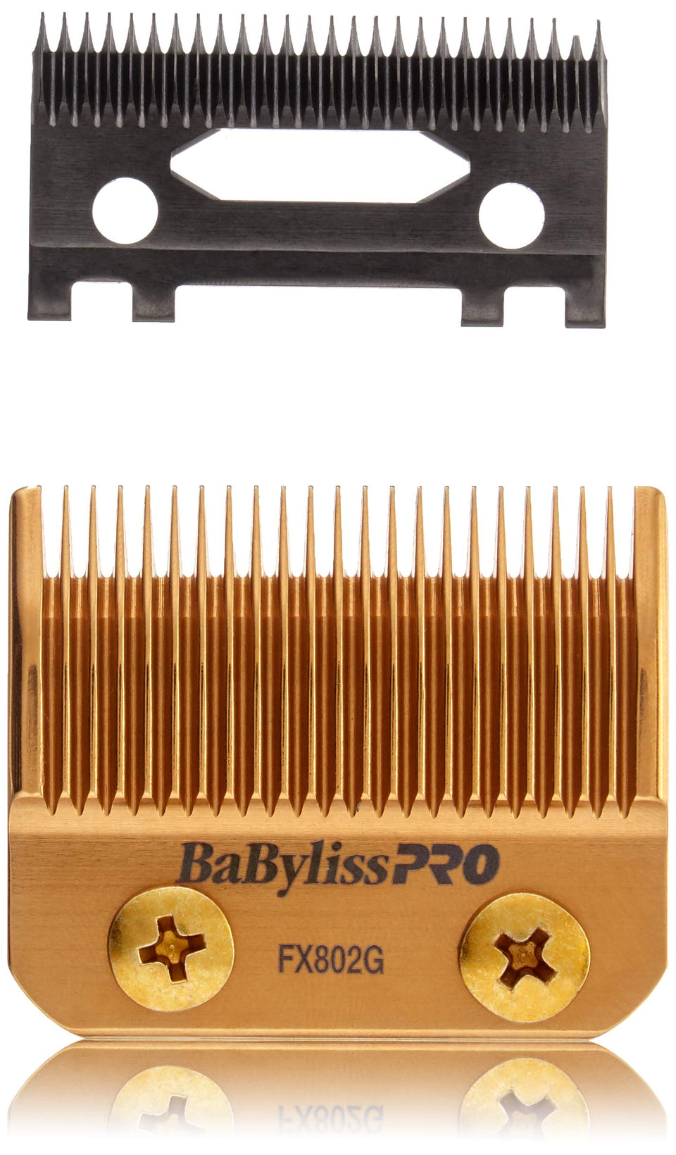 BaBylissPRO Barberology DLC Titanium taper blade FX802G for precise trims.