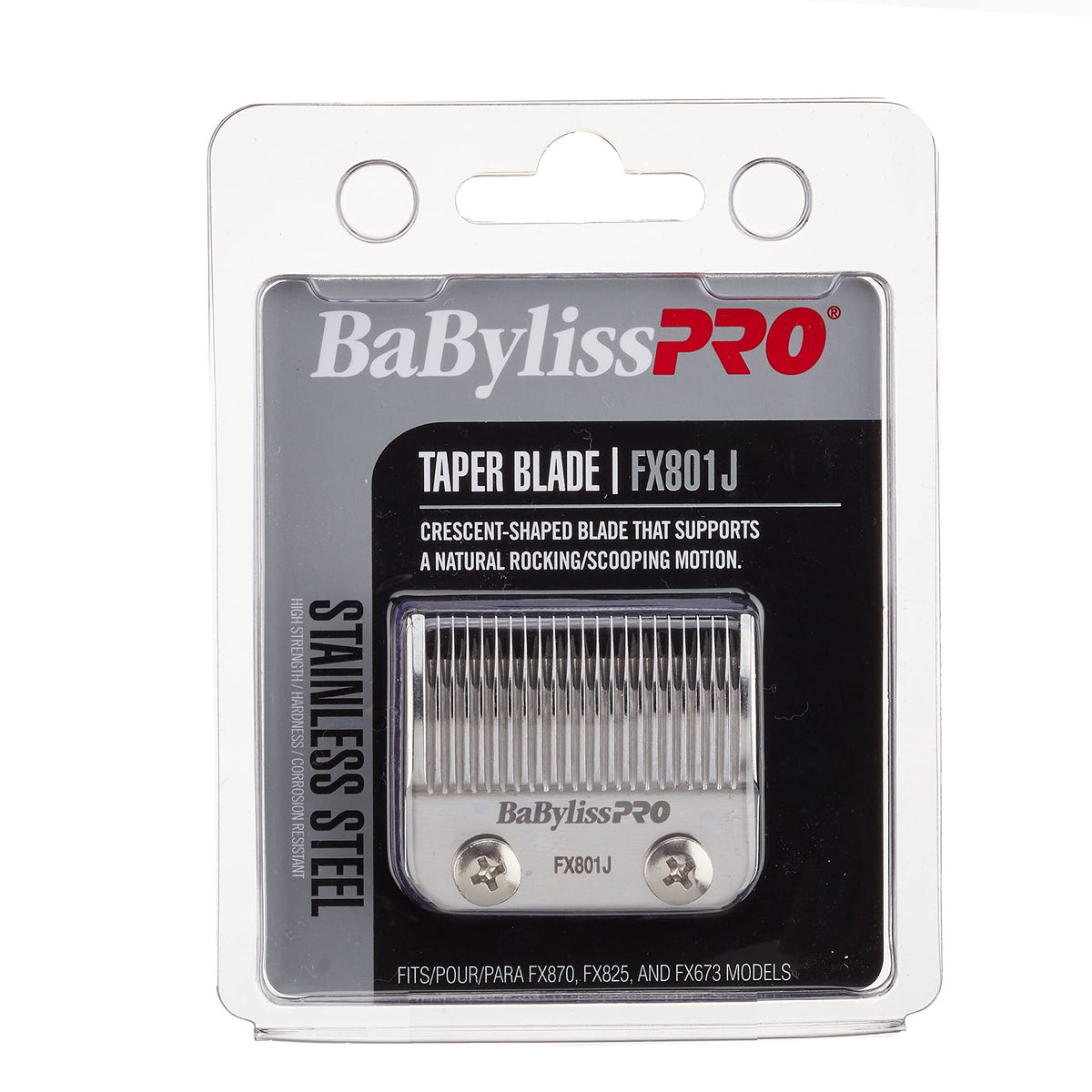 BaBylissPRO Barberology stainless steel taper blade fitment on FX870 for smooth trimming