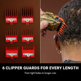 BaBylissPRO Camouflage battery pack supports up to 2.5 hours cordless runtime.