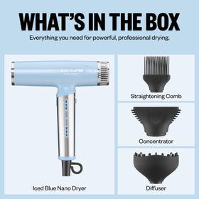 BaBylissPRO concentrator nozzle for focused drying and smoothing.
