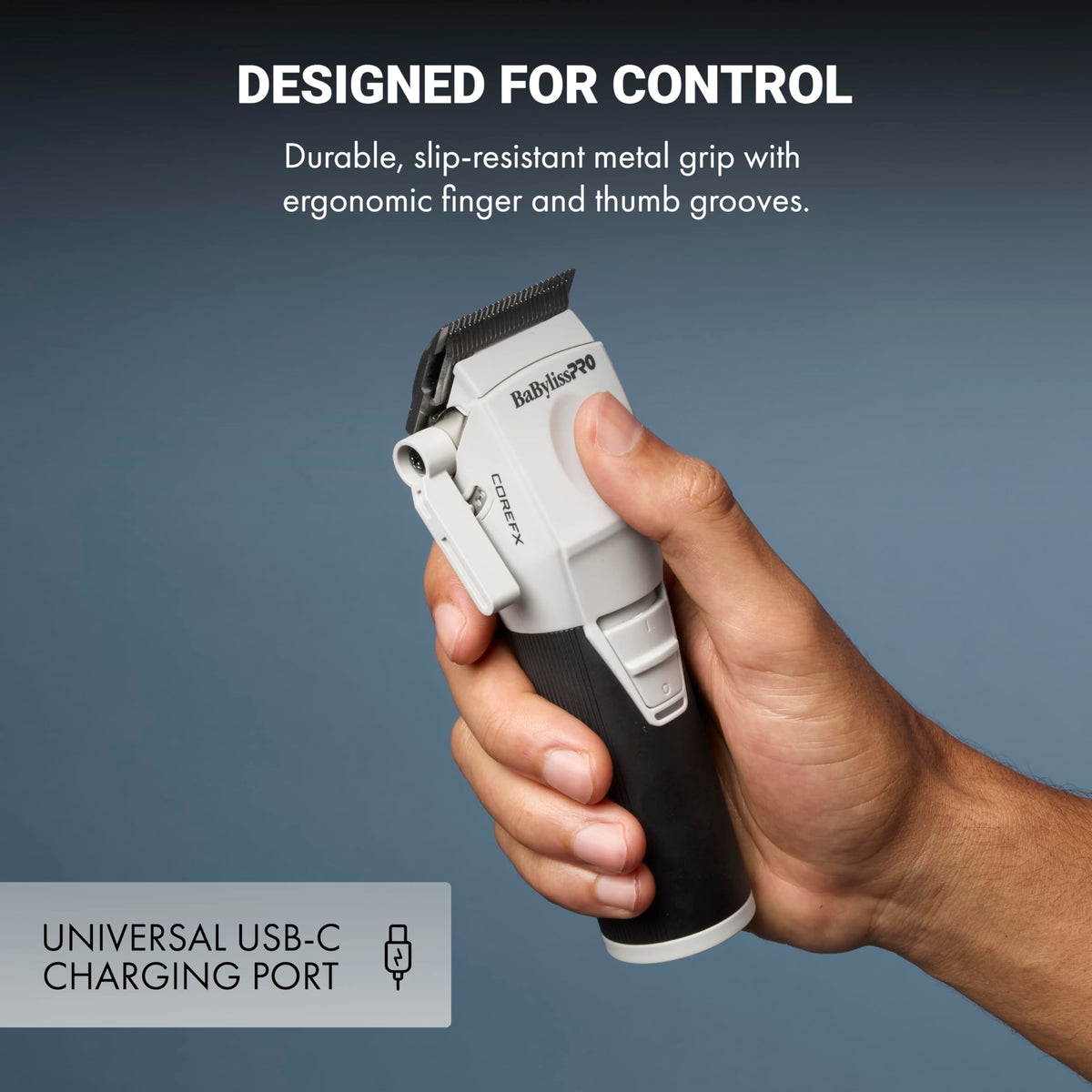 BaBylissPRO COREFX guards set shown for accurate fade lengths.