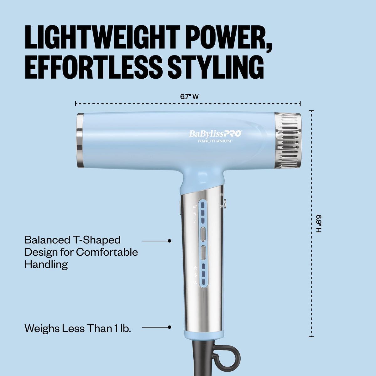 BaBylissPRO diffuser attachment for defined curls and even drying.