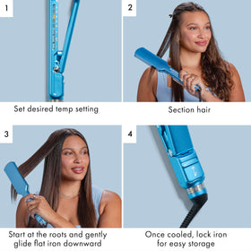 BaBylissPRO flat iron dual voltage supports worldwide travel
