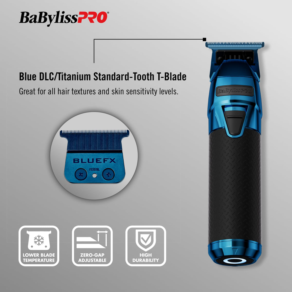 BaBylissPRO FXONE battery quick-release shows up to 3 hours of nonstop grooming.