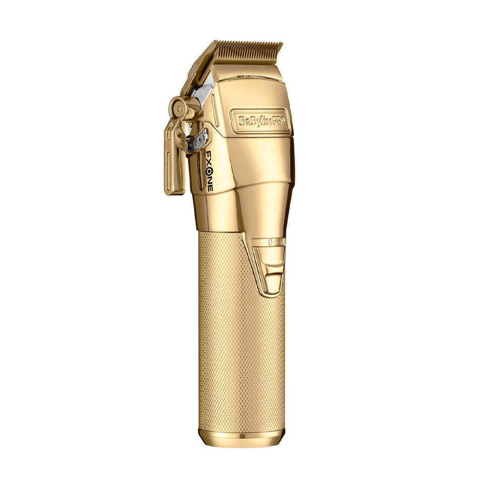 BaBylissPRO FXONE gold clipper for precise fades and clean cuts.
