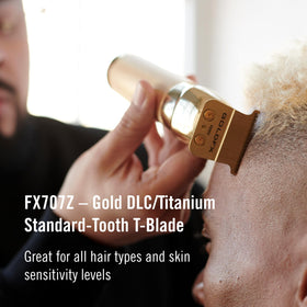 BaBylissPRO FXONE zero-gap titanium T-blade delivers precise edge-ups.