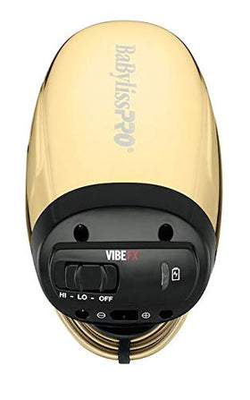 BaBylissPRO GoldFX massager in-use neck scene demonstrates a calming client experience.