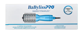 BaBylissPRO Nano Titanium 2-Inch compact hot air brush side view for versatile styling options.