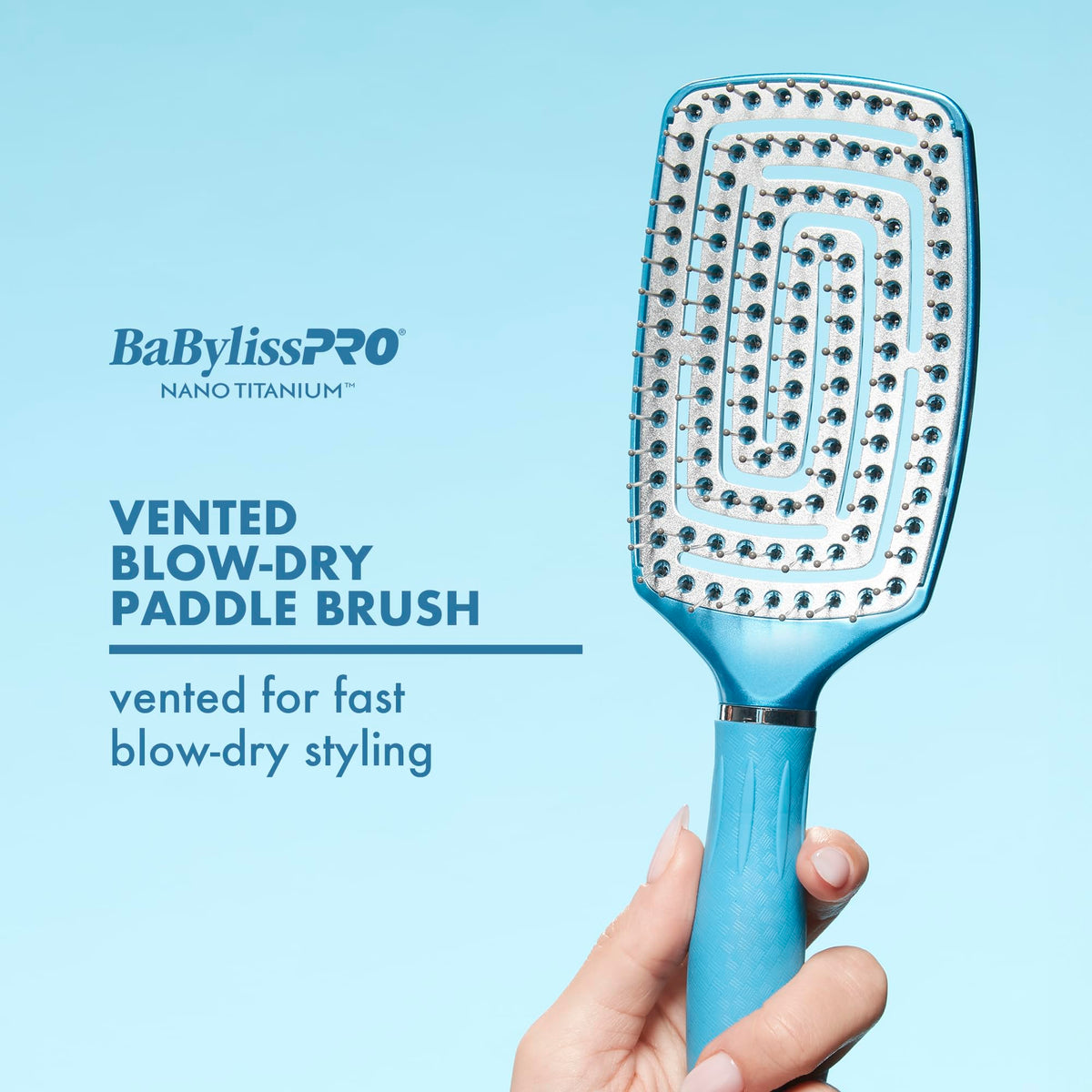 BaBylissPRO Nano Titanium ceramic coating distributes heat evenly for consistent styling.