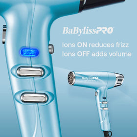 BaBylissPRO Nano Titanium dryer side view highlighting ergonomic grip and focus