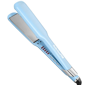 BaBylissPRO Nano Titanium ice-blue plates deliver smooth shine.
