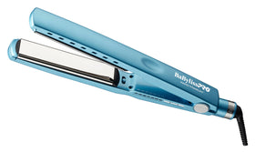 BaBylissPRO Nano Titanium Ionic Flat Iron close-up of plates for smooth styling.
