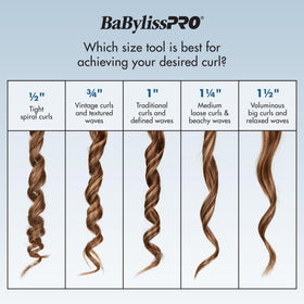 BaBylissPRO Nano Titanium wand with digital temperature control for precise heat settings.