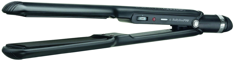 BaBylissPRO Porcelain Ceramic Flat Iron with 2-inch plates for fast, infrared heat styling