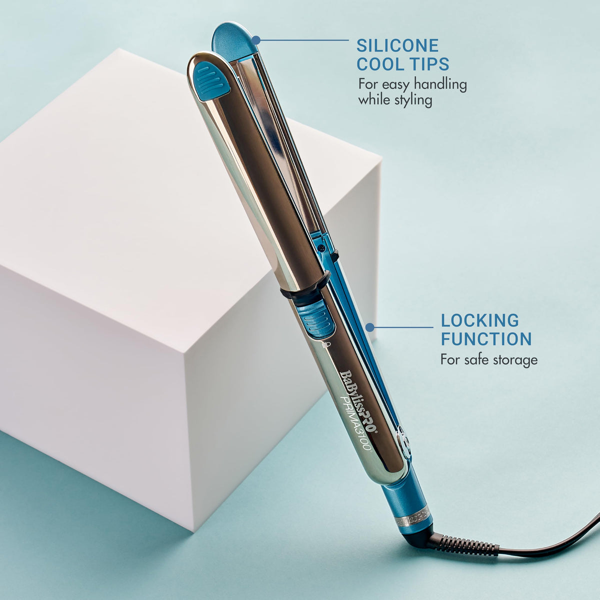 BaBylissPRO Prima3000 nano titanium plates durable heat transfer for consistent styling