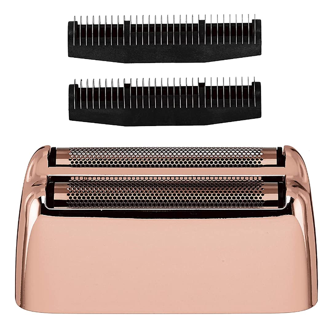 BaBylissPRO RoseFX foil head in rose gold finish for precise shaving compatibility.