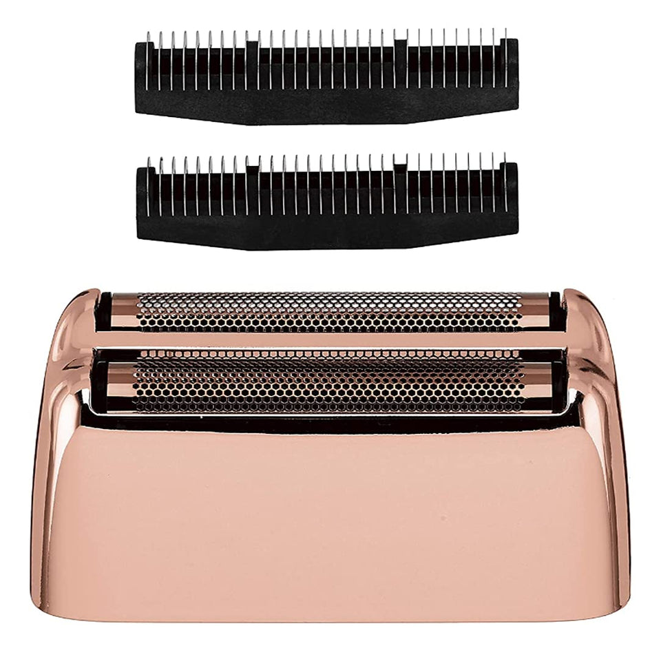 BaBylissPRO RoseFX foil head in rose gold finish for precise shaving compatibility.