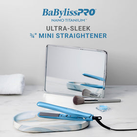 BaBylissPRO in travel case demonstrates compact size for on-the-go touch-ups.