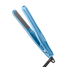 BaBylissPRO Ultra-Sleek Mini Straightener front view, dual-voltage for worldwide travel.