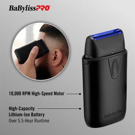 BaBylissPRO UVFOIL UV lid shown on shaver for hygienic upkeep.