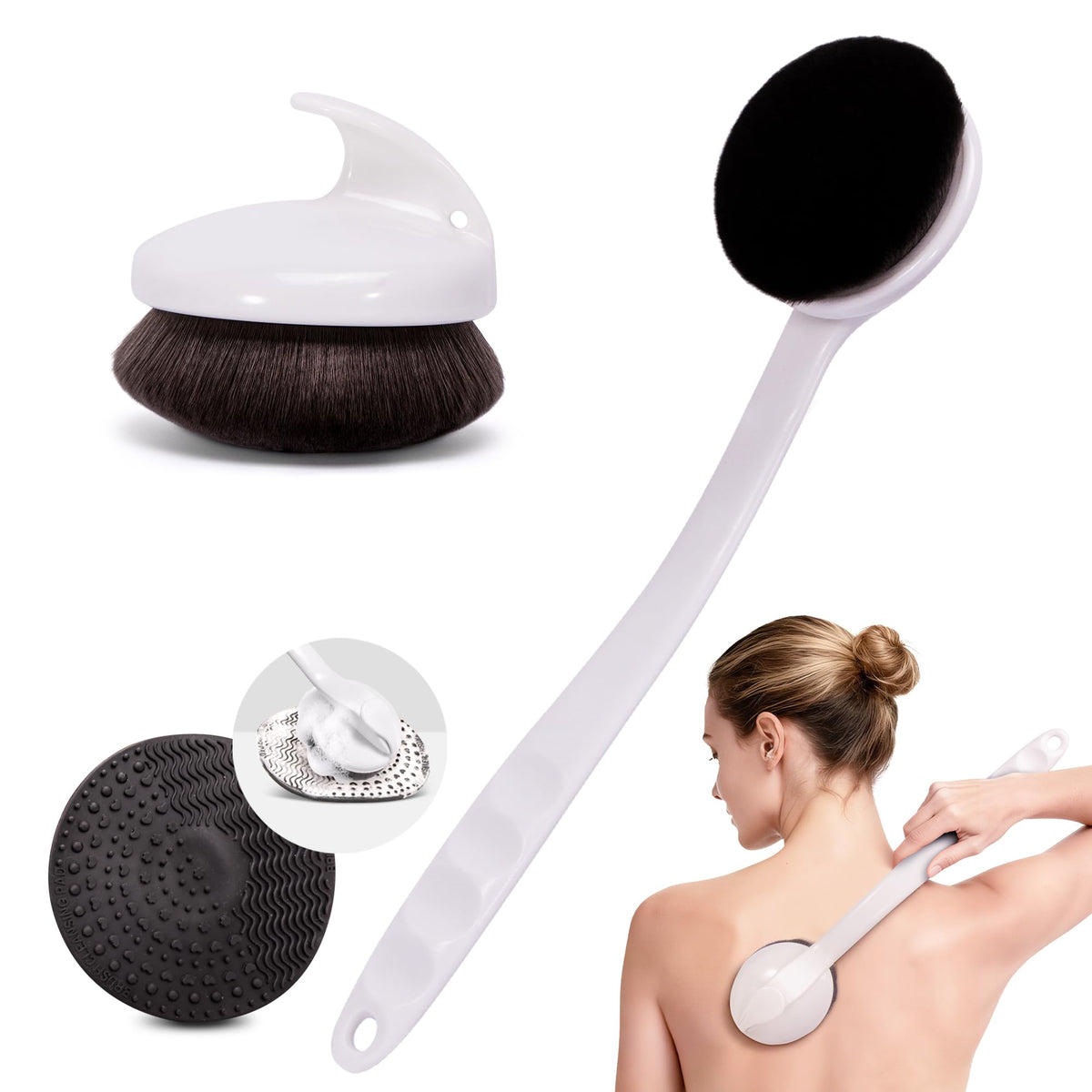 BABYSHEEP Blend & Blur body brush applying even self-tanner on legs and arms
