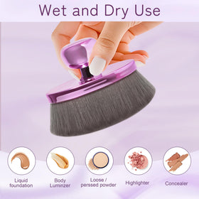 BABYSHEEP wet-dry use oval brush for powders, creams, and liquids