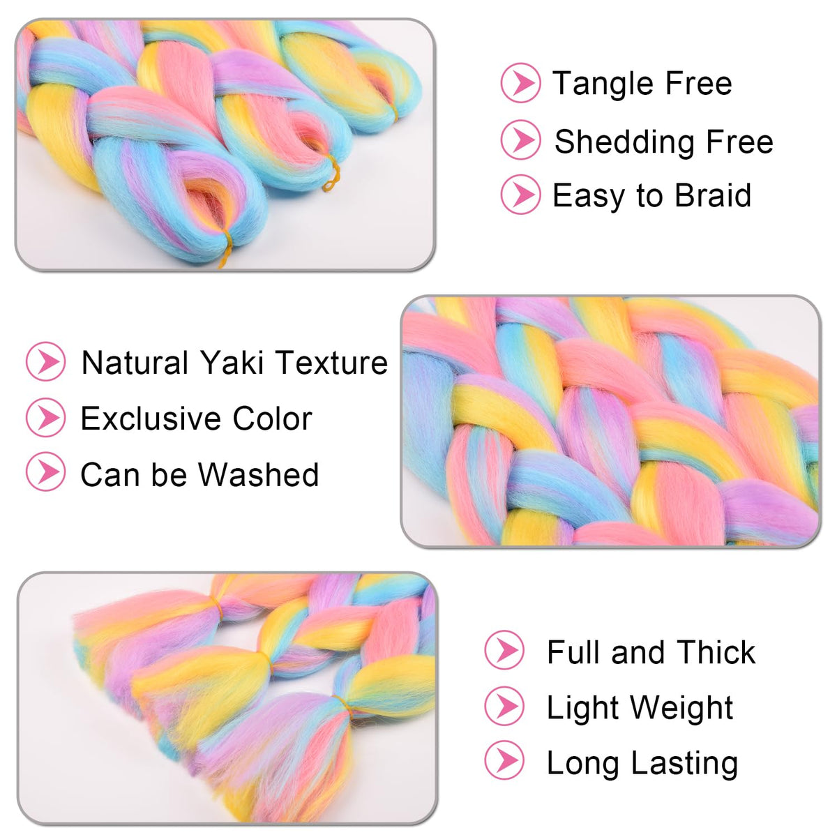 BACANA Ombre 24-inch length folded offers versatile braid length options.