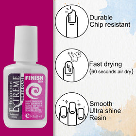 Backscratchers Extreme Glaze nail tips bond firmly to natural nails for long-lasting wear.