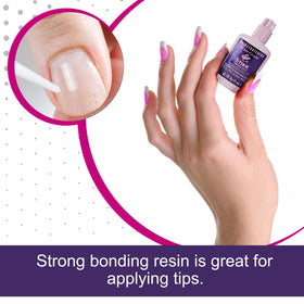 Backscratchers Glass Glaze Stikr Resin quick-dry action demonstrated on a nail