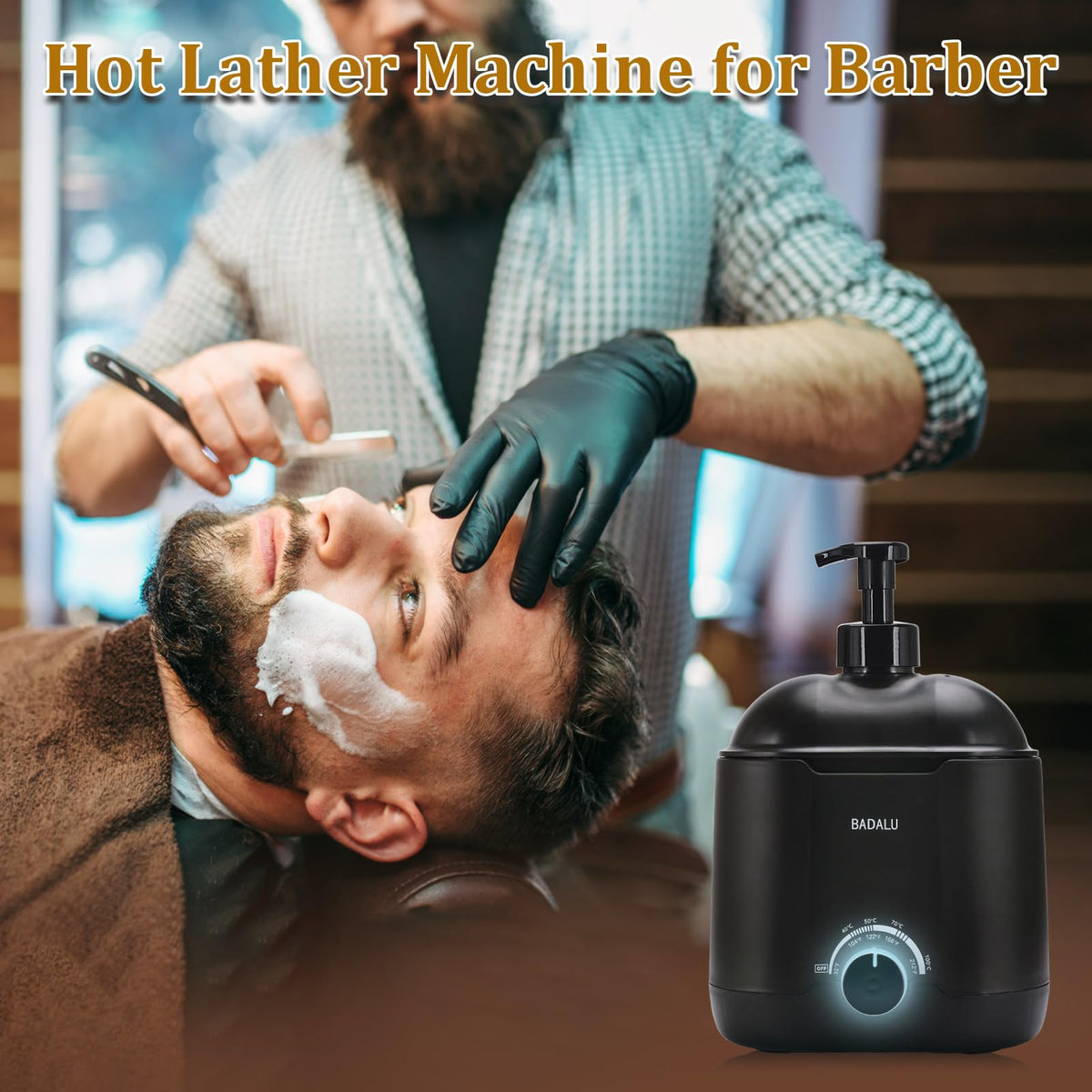 BADALU shaving foam warmer is gift-ready for home or barber shop.