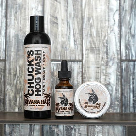 Badass Beard Care Havana Haze packaging emphasizes food-grade quality.