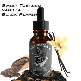 Applying Outlaw beard oil helps tame flyaways and soothe the skin
