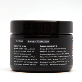 The Outlaw butter texture glides easily for daily beard grooming.