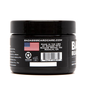 Applying The Outlaw Beard Butter smooths beard and moisturizes skin.