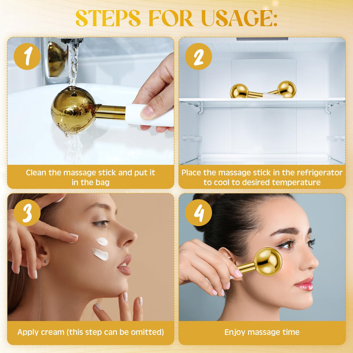 Baderke 5 cm cooling ball for targeted facial areas and soothing massage