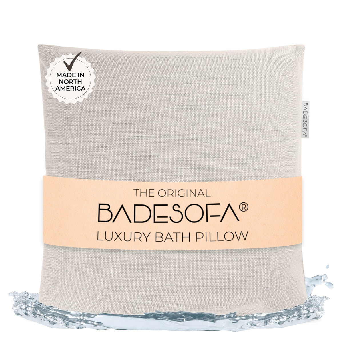 BADESOFA Luxury Bath Pillow M front view, offering full back and neck support.